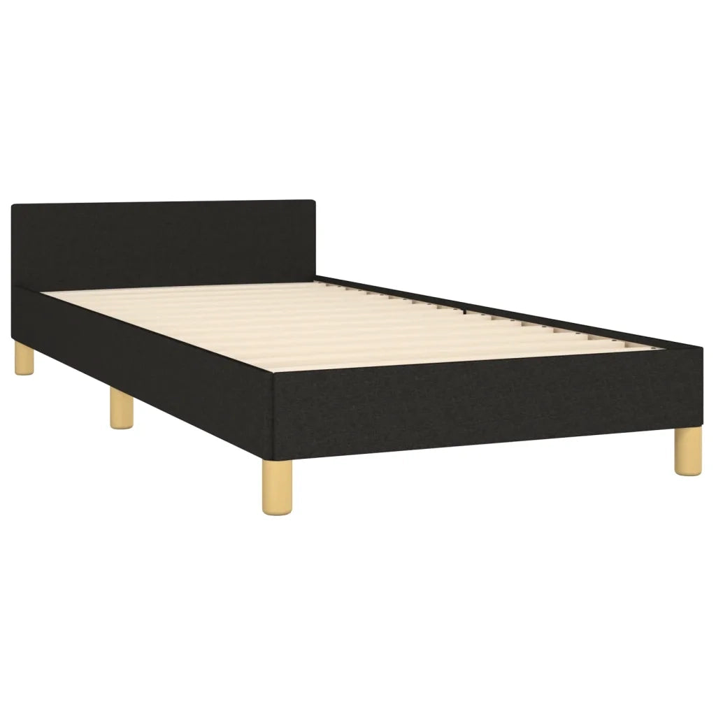 Giroletto senza Materasso Nero 90x190 cm in Tessuto
