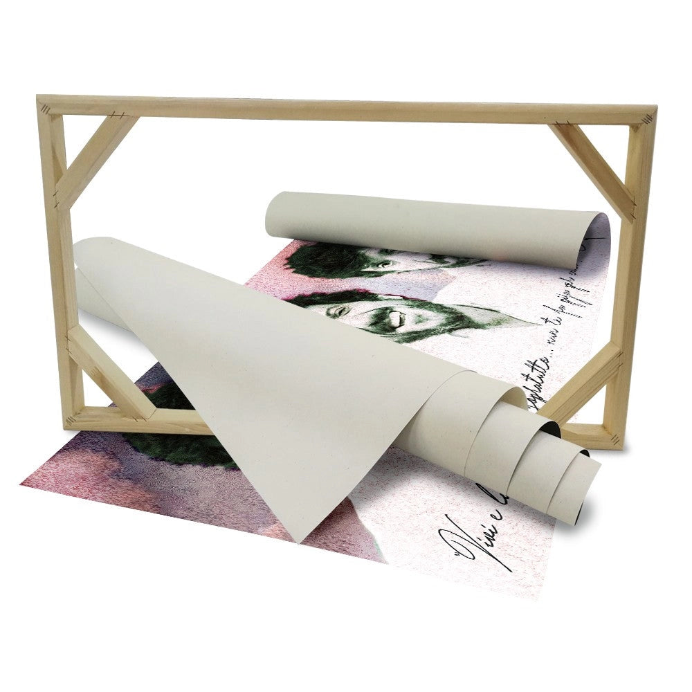 Gigi Proietti - Quadro stampa su Tela montata su telaio in legno Misura: 140x70 cm