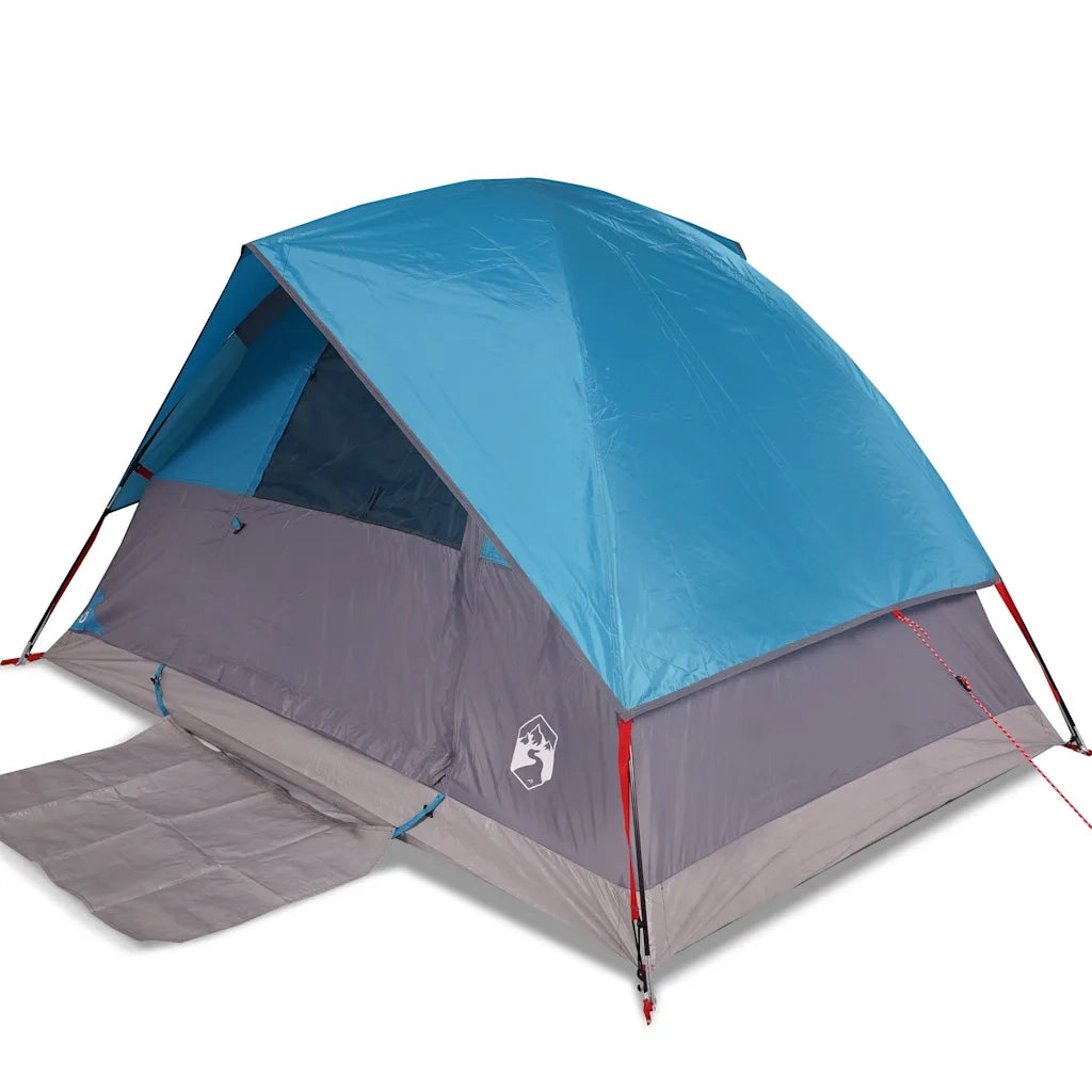 Tenda da Campeggio a Cupola per 2 Persone Blu Impermeabile 94692