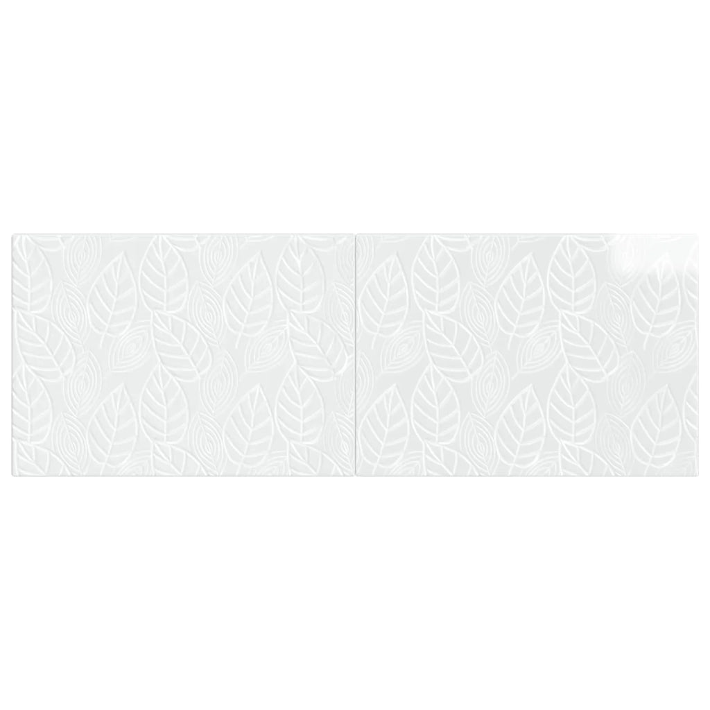 Testiera da Muro DELFT Bianco Lucido Legno ingegnerizzato 897179
