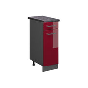 Vicco Mobiletto base per cucina Rosso lucido 30 cm , PL Antracite