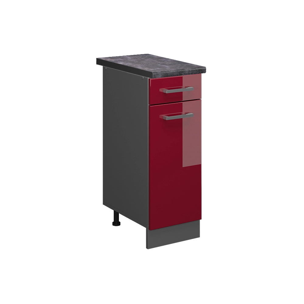 Vicco Mobiletto base per cucina Rosso lucido 30 cm , PL Antracite