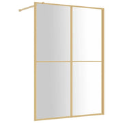 Parete per Doccia Walk-in Vetro Trasparente ESG 140x195 cm Oro CFW4152061
