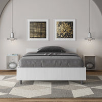Letto 1 Piazza e Mezzo 120x200 cm Senza Rete Nuamo Bianco Frassino