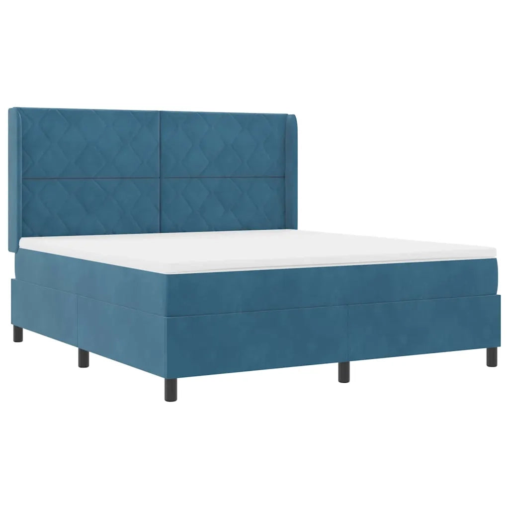 Letto a molle con strisce LED Blu 180 x 200 cm Velluto 3343938