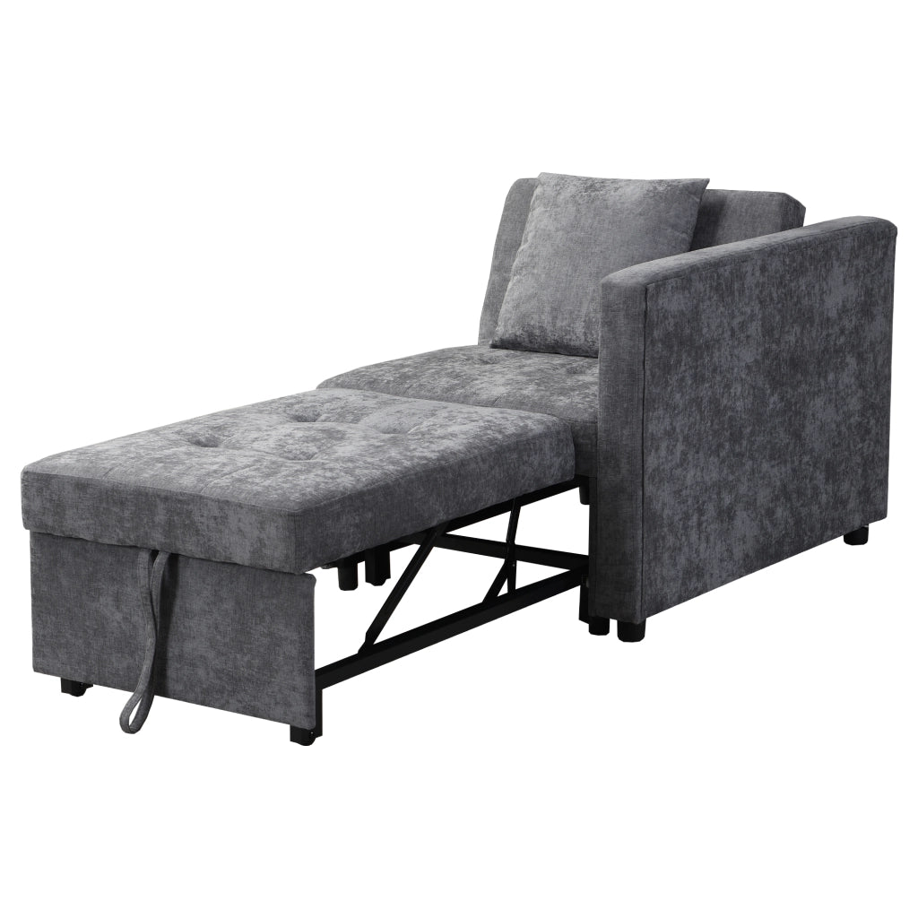 Divano letto 3 in 1 multifunzionale - Zephmum - Schienali regolabili, braccioli con LED e porte USB/Type-C