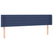 Testiera | Testata ad Orecchio Blu 183x16x78/88 cm in Tessuto