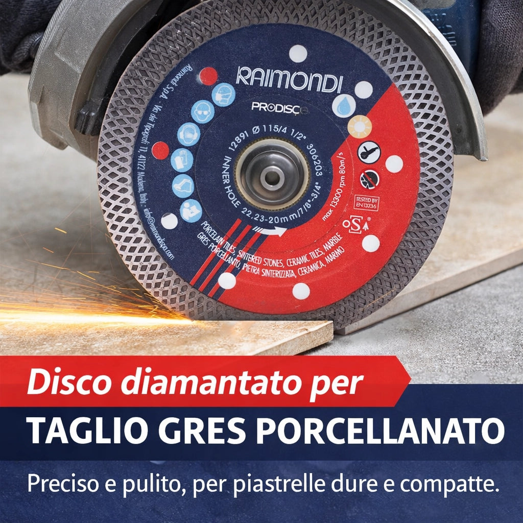 Disco diamantato turbo pro-disc Ø 115 mm f22.2-20 per smerigliatrice
