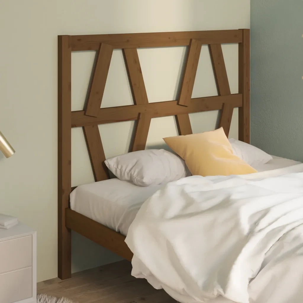 Testiera | Testata per Letto ambra 81x4x100 cm in Legno Massello di Pino