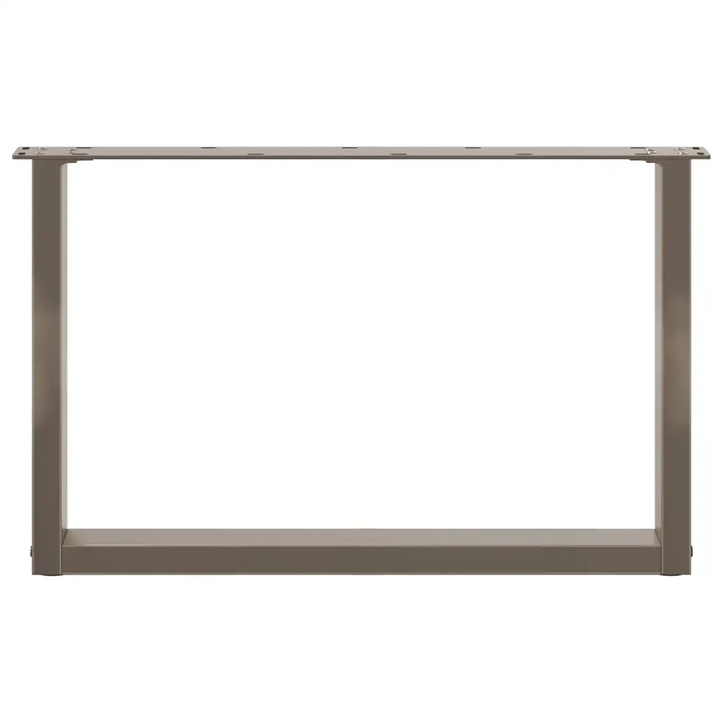 Gambe per Tavolino da Caffè a Forma di U 2 pz Acciaio Naturale 60x(42-43) cm Acciaio 4013163