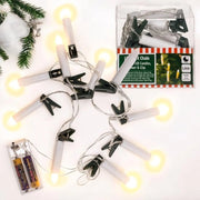 Luci LED per Esterno - Decorazione di Natale - Lunghezza 3 Metri - Alimentato da Batteria - Lampade a Olio Caldo - Flessibile e Ideale per l'Uso Casa.