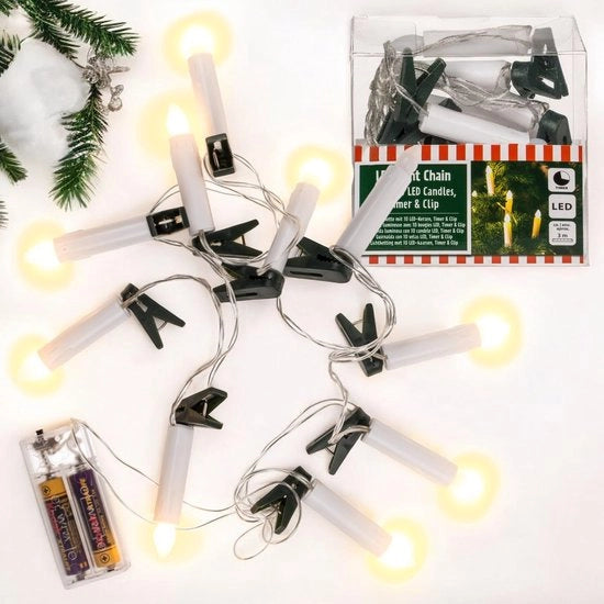 Luci LED per Esterno - Decorazione di Natale - Lunghezza 3 Metri - Alimentato da Batteria - Lampade a Olio Caldo - Flessibile e Ideale per l'Uso Casa.