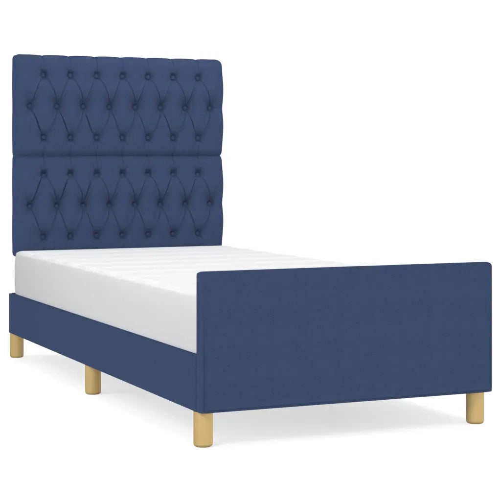 Giroletto senza Materasso Blu 90x190 cm in Tessuto