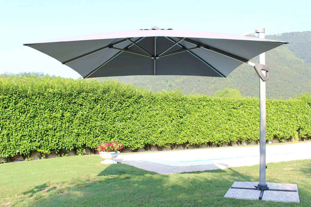 Ombrellone da Giardino decentrato a braccio in alluminio - KAMA