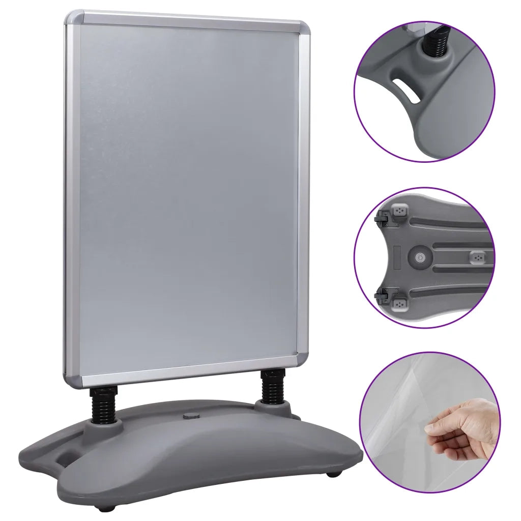 Piedistallo per Poster A1 Base ad Acqua Grigio Lega Alluminio cod mxl 73375