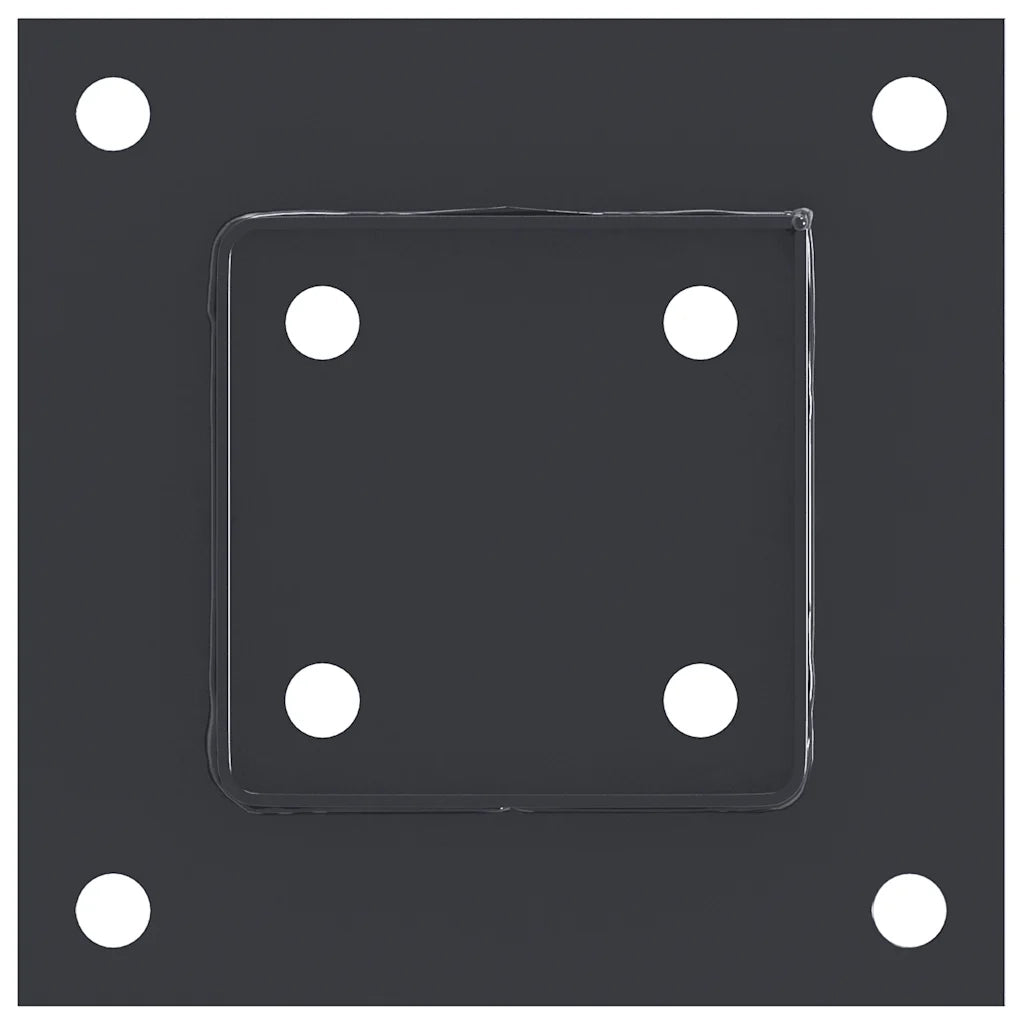 Basi per Pali Quadrati 4 pz 91x91 mm Acciaio Verniciato Polvere