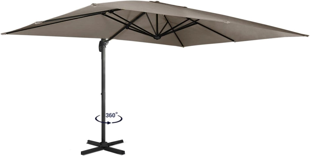 Calvi Taupe 3x4 M ombrellone sfalsato a 360° con Copertura