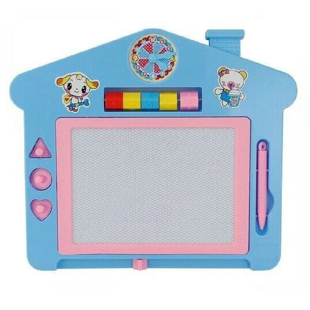 Trade Shop - Lavagna Magica Casetta Con Pennarello Formine Cancellabile Bambini Bimbi 07678 -