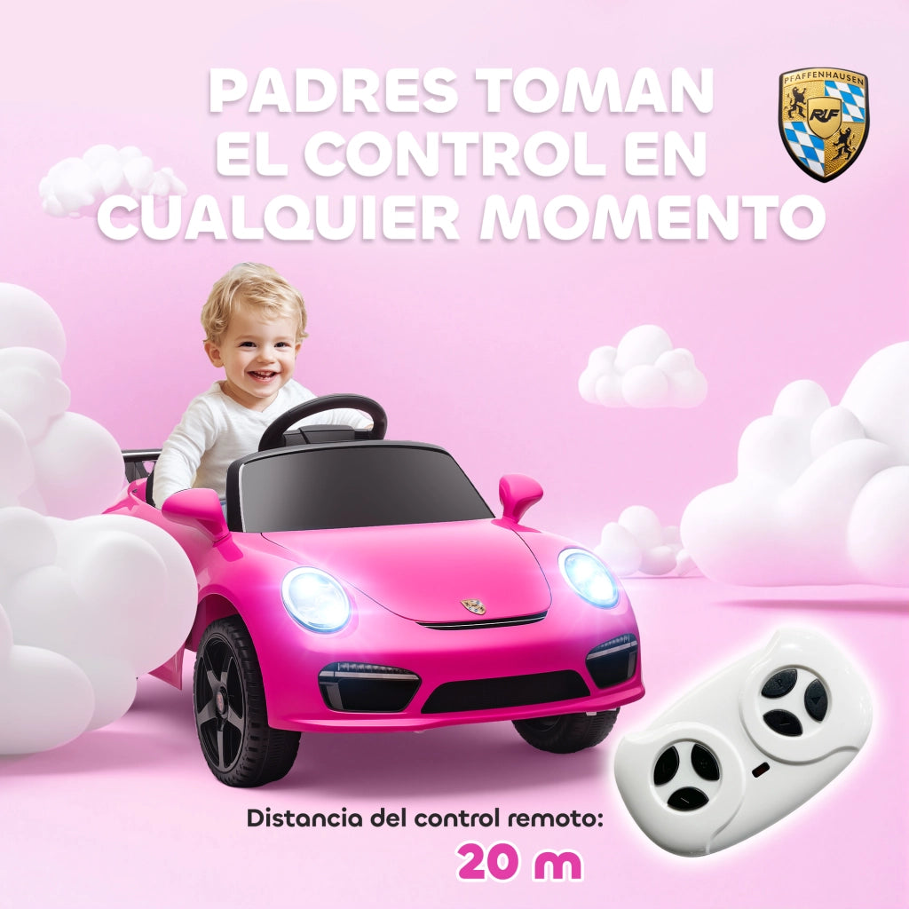 Auto Elettrica per Bambini RUF CTR 3 ¨C Xylo ¨C Rosa con Telecomando e Doppie Ruote