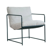 Poltrona Appare, Poltrona rivestita in tessuto bouclÒ©, Sedia imbottita, Seduta con braccioli in metallo, 61x67h75 cm, Grigio