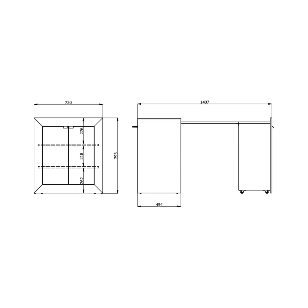 Keylon, Scrivania 2 Ripiani, 72x47x79h cm Marrone Rovere Nodi
