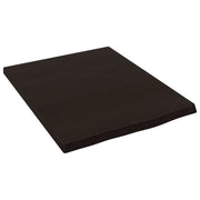 Ripiano Muro | Scaffale a Parete | Mensole Parete Marrone Scuro 40x50x2 cm Massello Rovere Trattato