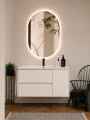 Mobile bagno con lavabo ORIGENBATH ITACA senza specchio 80x40 cm bianco nordico