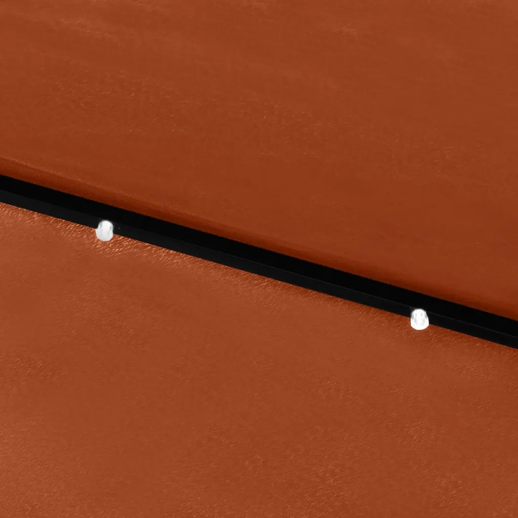 Ombrellone da Giardino con LED Palo in Acciaio Terracotta 2x3 m 313791