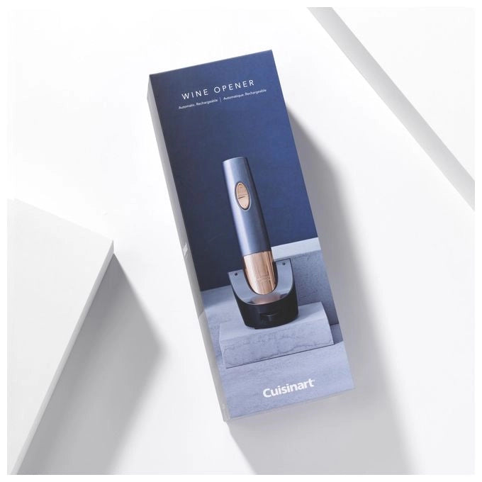 CUISINART CWO50E Apri Vino Automatico Ricaricabile con Docking Station e Tappo Sigillatore Sottovuoto Indicatore LED Batteria colore Nero