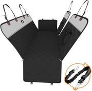 Hondendeken Auto per Posto di Guida con Protezione Lato, Copertura Auto per Cani con Cintura di Sicurezza per Auto/Station Wagon/Bus/SUV, Resistente ai Graffi & Antiscivolo, 2 Tasche, 146x135 cm