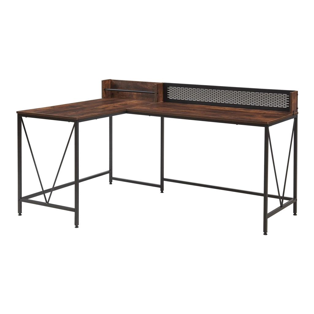 Scrivania/Tavolo da lavoro 165 x 110 x 90 cm Effetto noce nero 03_0009054