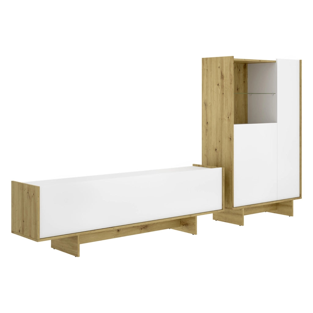 Walla, set Mobili da Soggiorno Cassetti, Bianco
