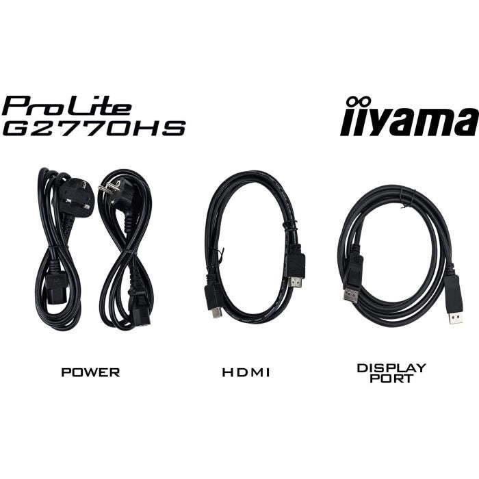 Monitor PC - IIYAMA - G2770HS-B1 - 27 FHD - IPS - 180Hz - 0,2ms - HDMI/DP - Altoparlanti - VESA 100x100 - Nero