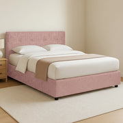 Bolton, Letto Piazza e Mezza Sfoderabile Made in Italy, Rosa
