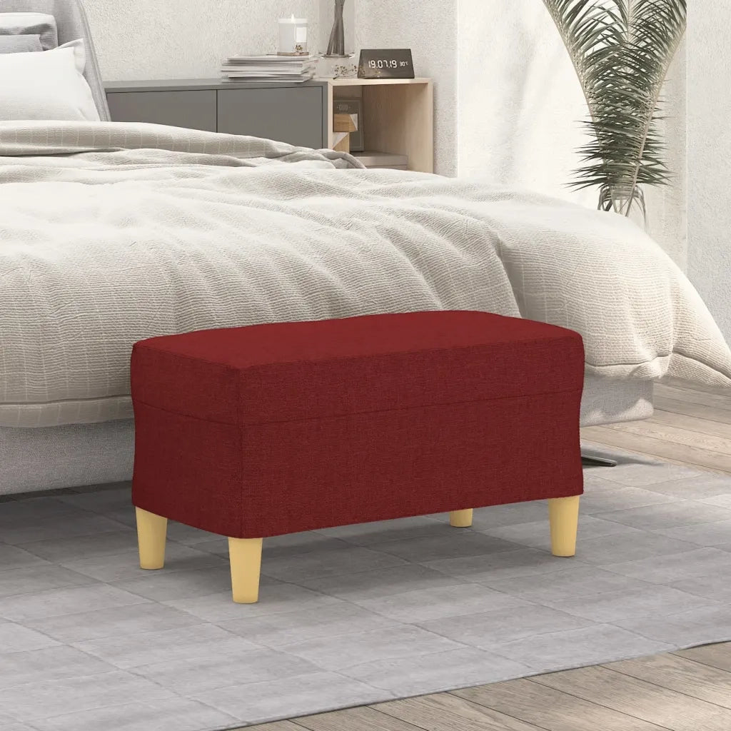Panca-Sgabello Rosso Vino 70x35x41 cm in Tessuto 477115