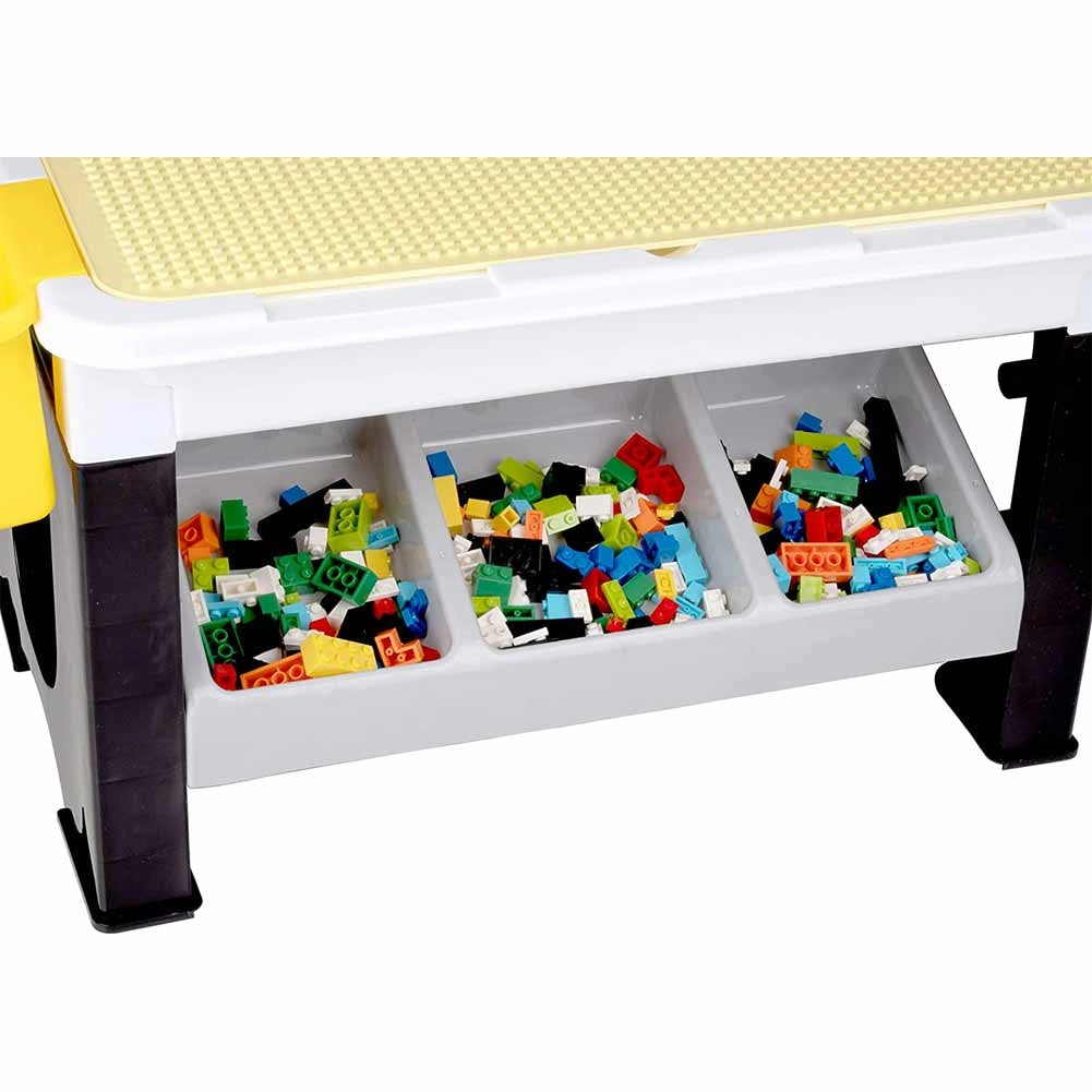 Tavolo Banco Costruzioni 291 Blocchi in Plastica Bambini Centro Creativo Gioco