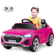 Auto elettrica per bambini audi sq8 licenziata, Veicolo 12V con telecomando clacson luci LED musica e 3 velocit¨¤ Rosa-Macchinine giocattoli