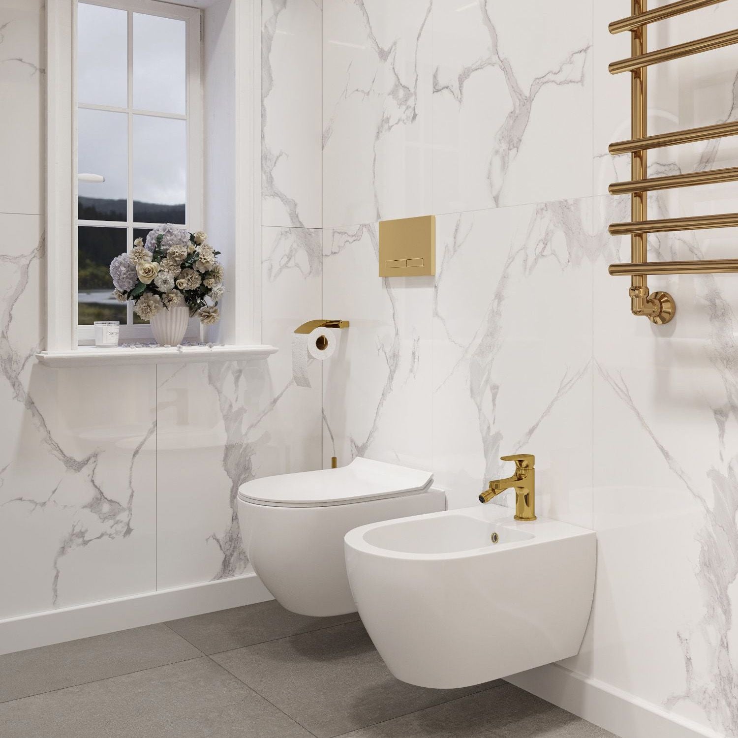 Vaso Wc Sospeso Rea Carter 24cm Rimless