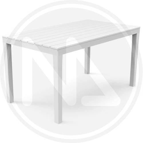 TAVOLO MARAONE IN RESINA EFFETTO LEGNO ARREDO GIARDINO CM. 138X78X72H