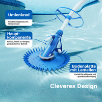 Pulitore automatico per piscine incl.12 tubi Aspiratore per pulizia fondo piscina