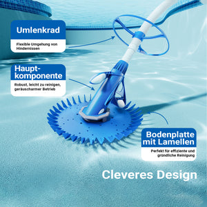 Pulitore automatico per piscine incl.12 tubi Aspiratore per pulizia fondo piscina