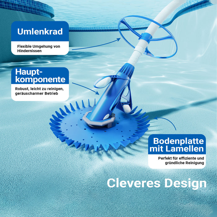 Pulitore automatico per piscine incl.12 tubi Aspiratore per pulizia fondo piscina