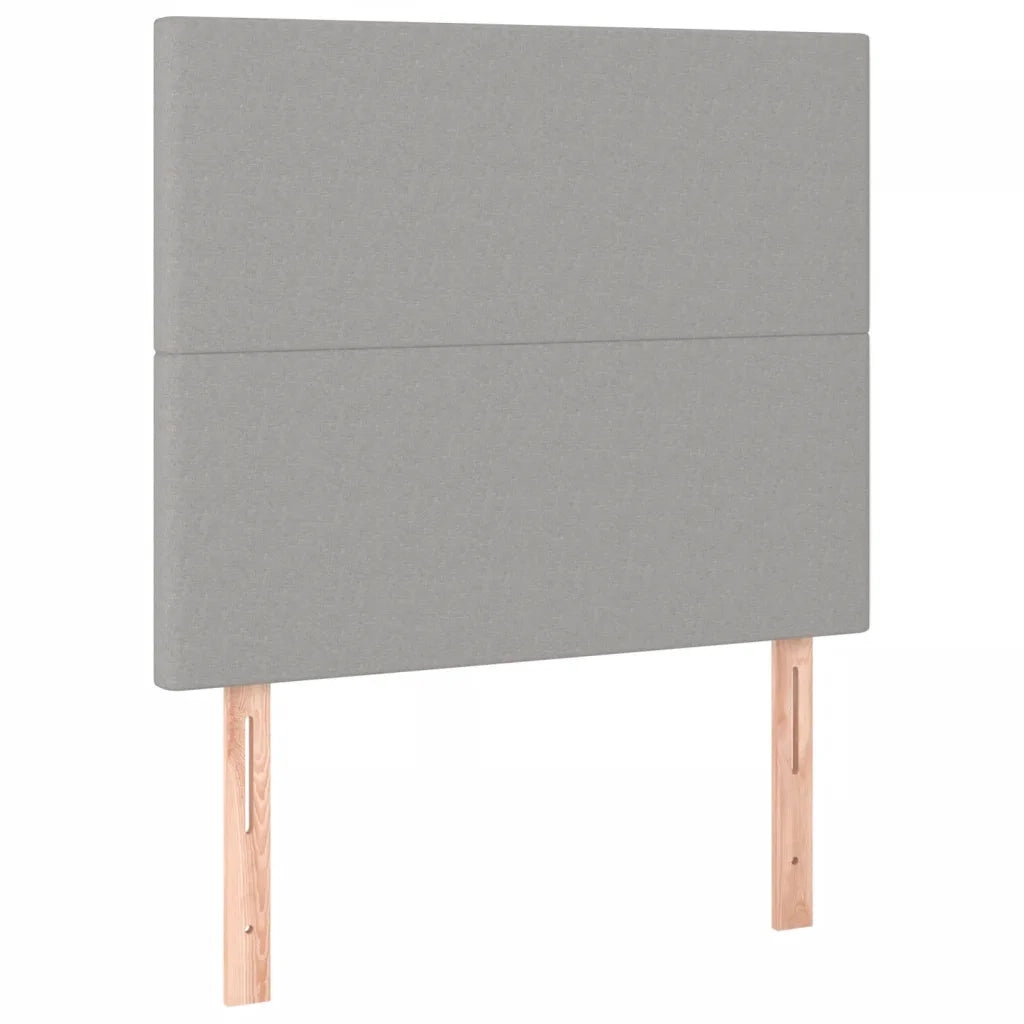 Letto a Molle Materasso e LED Grigio Chiaro 100x200 cm Tessuto cod mxl 66462