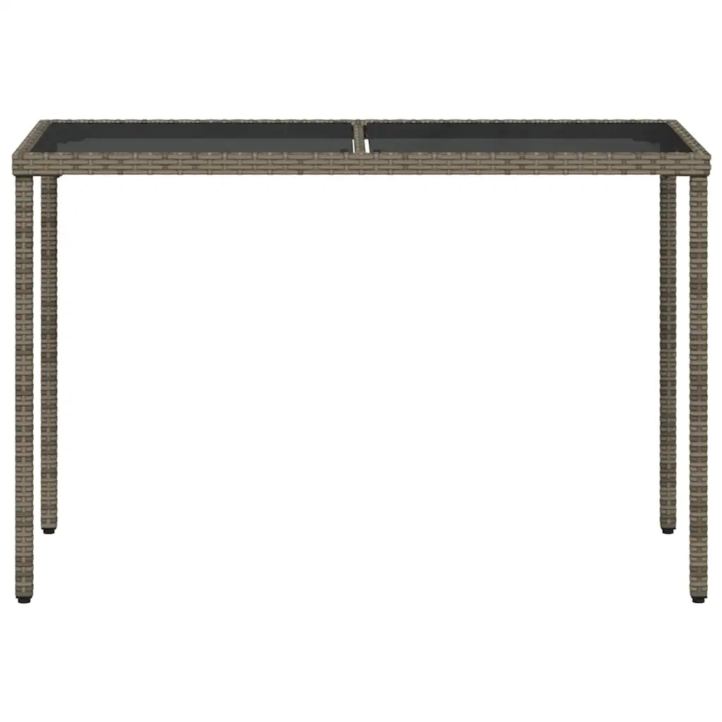 Set da Pranzo da Giardino 5 pz | Set Salotto da Giardino con Cuscini in Polyrattan Grigio