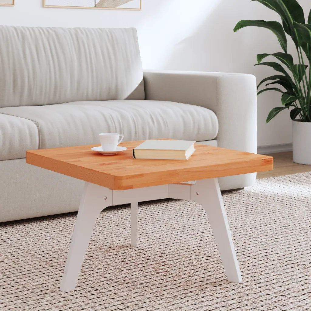 Piano per Tavolo 60x60x4 cm Quadrato Legno Massello di Faggio 355980