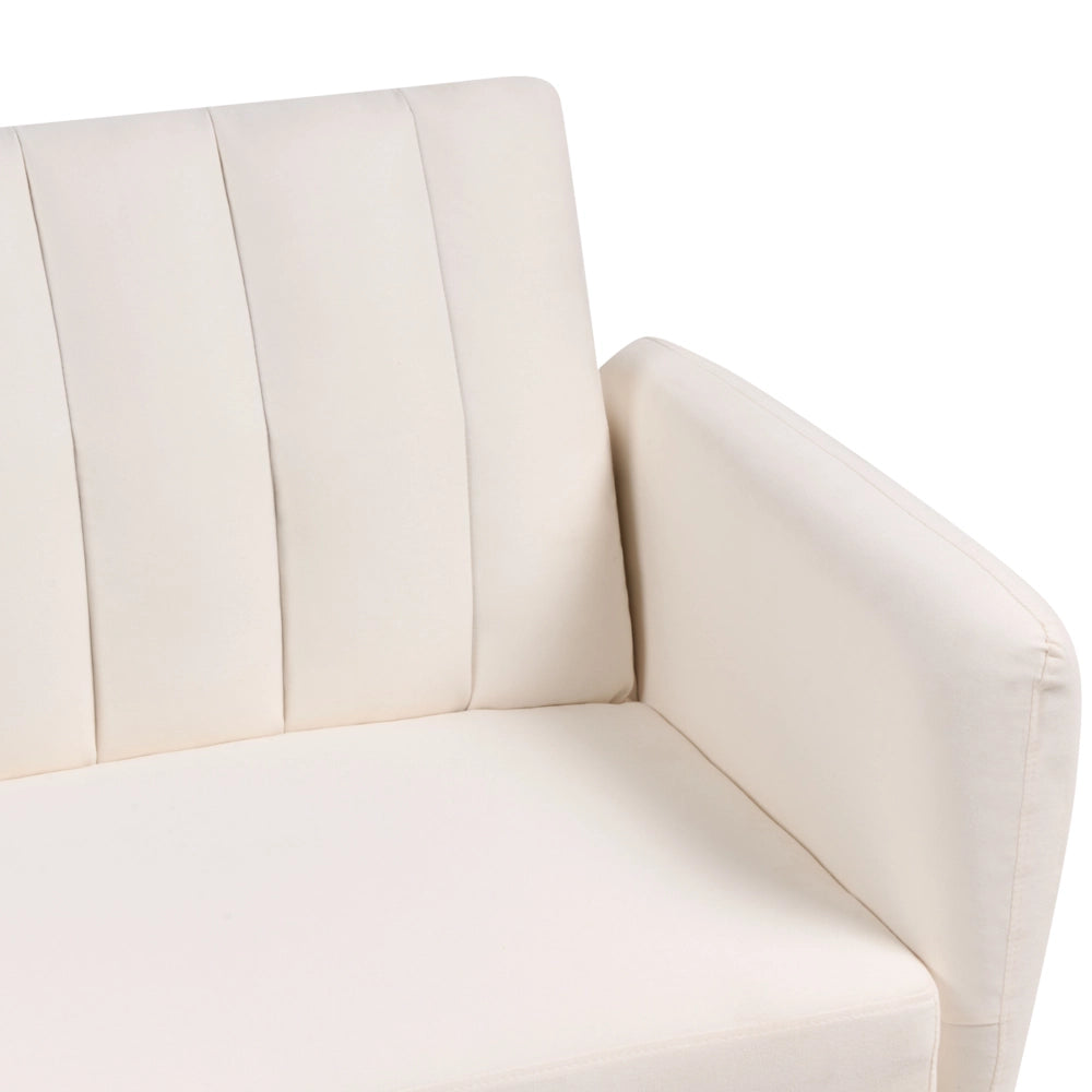 Divano letto 3 posti in tessuto beige chiaro Tappezzeria Elegante Glam Moderno Soggiorno Camera Da Letto