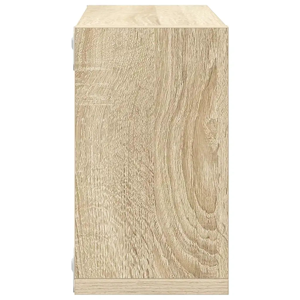Mensole a Cubo 4 pz Rovere Sonoma 26x15x26 cm cod mxl 57872