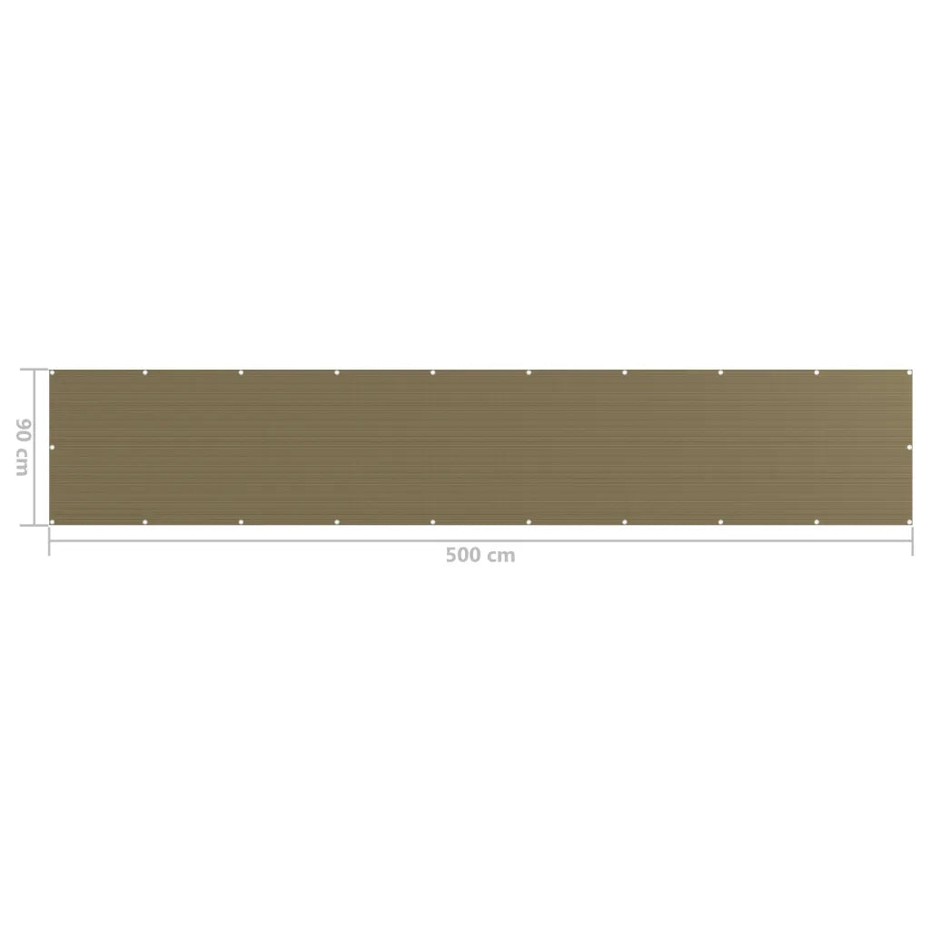 Paravento da Balcone Grigio Talpa 90x500 cm in HDPE 310962
