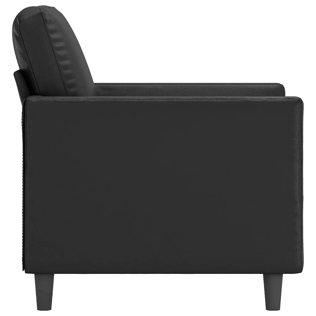 Divano Sedia-Poltrona Nera 60 cm in Similpelle 928009