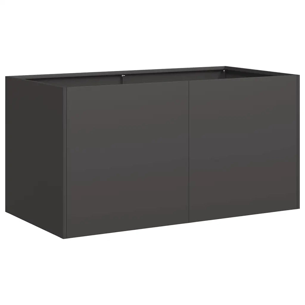 Fioriera Nera 80x40x40 cm in Acciaio Laminato a Freddo 860668